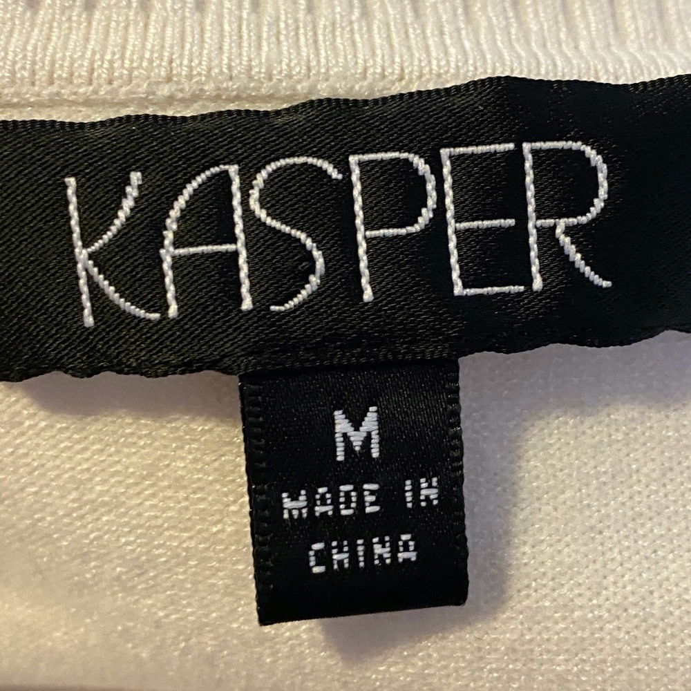 Kasper Button Front Sweater, Size Medium. - image 2